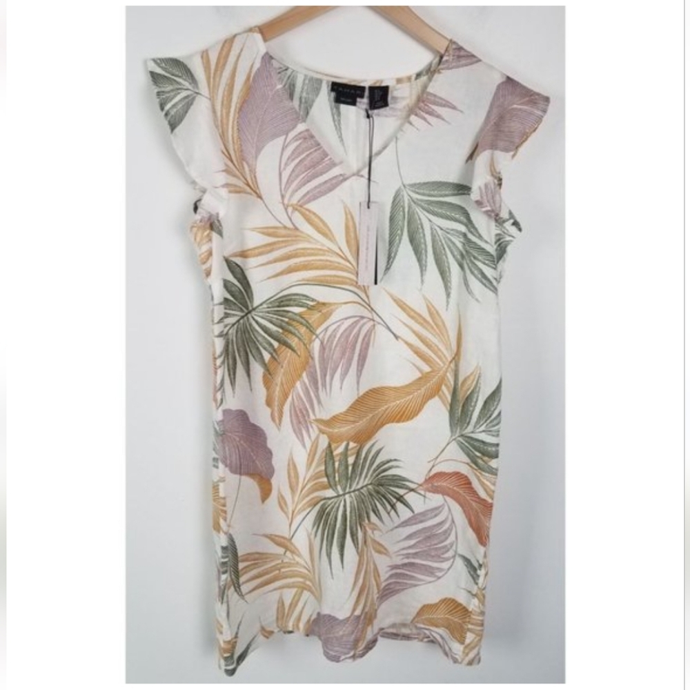 Tahari Tropical dress 100% Linen